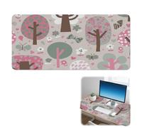 Forest Trees Desk Mat Non-Slip Mouse Mat Gaming with Smooth Surface Pu Leather Big Mouse Pad 90X42 CM Large Mousemat Desk Decor Accessories Gaming Gifts Mousepads for School Home Office Table