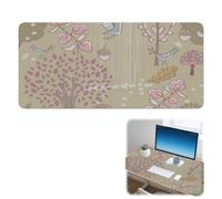 Forest Trees Desk Pad Non-Slip Big Mouse Mat with Smooth Surface Pu Leather Extra Large Mouse Pad 90X42 CM Gaming Mousemat Office Accessories for Desk Gifts Mousepads for School Home Office Table