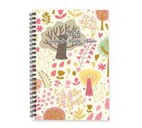 Forest Trees Diary 2026 A5 To Do List Notebook Calendar Notebook 2026 Mens Diary Planner for Holiday Week To View Monthly Year Planner with Dotted Line Note Page Slim