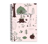 Forest Trees Diary 2026 A5 To Do List Notebook Daily Notebook Journals for Women Daily Planner for Homework Week To View Monthly Year Diary Planner with Dotted Line Note Page Slim