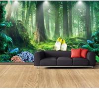 Forest Trees Landscape 500(W) X350(H) Cm 3D Wall Murals Wallpaper, 3D Wall Mural Space Decor Paintings Pre-Paste Wall Paper, Suitable For Tv Background Wall Living Room And Bedroom Wal-2540208
