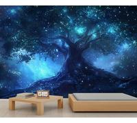 Forest Trees Mural Ancient Trees Wallpaper Enchanted Forest Wall Mural Large Panoramic Accent Wallpaper Bedroom Living Room 3D Sofa Backdrop (Non-self-Adhesive)