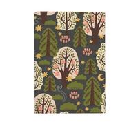 Forest Trees Passport Holder Pu Leather Travel Documents Organiser Travel Gifts Cruise Essentials Holiday Ducument Holder for Passports ID Card Tickets Money Boarding Passes