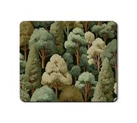 Forest Trees Washer Dryer Top Protector Mat, Vintage Botanical Washing Machine Dust Covers, Nature-Inspired Rubber Anti-slip Waterproof Washer And Dryer Mats for Laundry Room 20x24 Inch