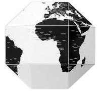 DearWorld, The Pinnable Globe with 50 Pins, 3d Map for Home, Business & Office Décor, Premium Quality Thick Paper, Assembles in Seconds, Perfect Gift for Travelers (World with City Names Small)