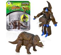 Forest & Twelfth Triceratops Dinosaur Animal Toy Small - Transforming Action Figure - Changes from Detailed Animal to Unique Robot Toy in Se