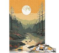Forest Vintage Nature 500 Piece Puzzles for Adults 500 Piece Wooden Puzzles-Puzzle Hands-on Game-Family Decoration 500pcs (52x38cm)