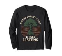 Forest Walk Overthinker Mental Reset Gift Idea Long Sleeve T-Shirt