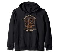 Forest Walk Overthinker Mental Reset Gift Idea Zip Hoodie