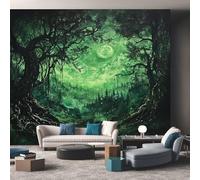 Forest Wallpaper - Mystical Green Tree Fantasy Landscape Wall Mural - Wall Murals for Living Room Bedroom - Photo Wallpaper & Home Decor Art - 305 x 244 cm F441