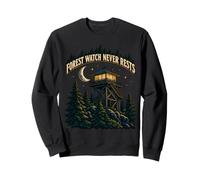 Forest Watch Never Rests Fire Tower Ranger Sweatshirt