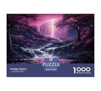 Forest Waterfalls Jigsaw Puzzles 1000 Piece Challenge Toy for Adults,Dream Forest Impossible Jigsaw Puzzles 1000 Pieces Educational Games Home Decoration 70x50cm/1000pcs