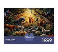 Forest Wildlife 1000 Piece Jigsaws Featuring Artistic Design Favourites Jigsaw Safari Animals As Anti-stress Puzzles for Digital Detox Activities 38x26cm/1000pcs