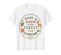 Forest Wildlife Conservation Nature Inclusion Message Value Graphic T-Shirt, Men, White, XL