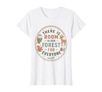 Forest Wildlife Conservation Nature Inclusion Message Value Graphic T-Shirt, Women, White, M