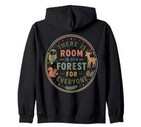 Forest Wildlife Conservation Nature Inclusion Message Zip Hoodie