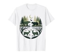 Forest Wildlife Retro Nature Outdoor Scenic Art T-Shirt