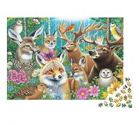Forest Wildlife Scene Jigsaw Puzzles Puzzle for Adults Kids. 1000 Piece Animal Great Gifts Challenge Toy Educational Games Home Decoration for Adults& Kids Age 14 Years Up 70x50cm/1000pcs