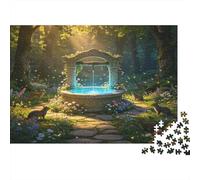 Forest Wishing Well 1000 Piece Jigsaw Puzzle Paper for Adults Magical Garden Atmosphere Focus Leisure Home Decor Gift 38x26cm/1000pcs
