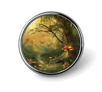 Forest with Fairies Butterflies Elves Backpack Pin Cute Brooch Decoration Brooches for Women Mens Lapel Pins for Suits Fashion Button Badges for Hat Backpacks Purses Jackets Shirt Suit Lapels-Square
