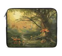 Forest with Fairies Butterflies Elves Laptop Sleeve Case 17inch, Shockproof Protective Case, 10-17 Inch Computer Sleeve, Water Resistant Laptop Briefcase for Men Women Compatible with MacBook Air/Note
