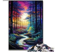 Forest with Stars 1000 Pieces Jigsaw Puzzle for Adults& Teens, Interesting Stress Reduction Parent-child Interaction (26x38cm)