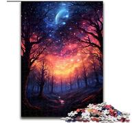 Forest with Stars Puzzles for Adults Teens 1000 Pieces, Family Activity with Matching Poster And Trivia Sheet for Age 14+ (50x75cm)