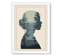 Forest Within Modern Framed Wall Art Print A4 (29.7×21cm) White, Wall Decor for Living Room, Bedroom, Office & Home, Ready to Hang, Art Gift