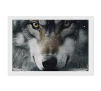 Forest Wolf Eyes Diamond Art Kits for Adults, DIY 5D Diamonds Painting Kits for Beginner, Round Full Drill Diamond Dots Painting, 8"x12" Diamonds Pictures Gem Art and Crafts Wall Decor