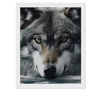 Forest Wolf Eyes Diamond Art Kits for Adults, DIY 5D Diamonds Painting Kits for Beginner, Round Full Drill Diamond Dots Painting, Diamonds Pictures Gem Art and Crafts Wall Decor 16"x20"