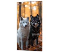 Forest Wolf Painting by Numbers for Adults, Painting by Numbers Kits Canvas, DIY Color Oil Paintings Acrylic Paints, with Paintbrushes, Hobbies for Adults Women,Home Decor 20x40in Without Frame 0z-101