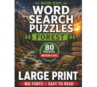 Forest Word Search: Medium Level | Large Print | Big Fonts Easy to Read | 80 Nature-Themed Puzzles | Solutions Included