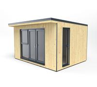Forest Garden Xtend 4.0M + Premium Fully Insulated Garden Office