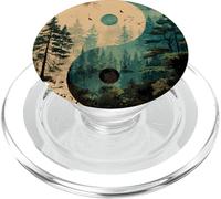 Forest Yin Yang Symbol Zen Balance Misty Trees PopSockets PopGrip for MagSafe