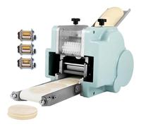 forestalk Automatic Dumpling Wrapper Maker, Electric Dough Roller Sheeter, Stainless Steel with 3 Molds, 220V 120W, 60 Pieces/Min