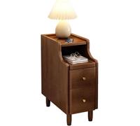 forestalk Bedside Chest Narrow Nightstand Tall Narrow Bedside Table With Drawers Tall Bedside Cabinet Set Of 2 Slim Bedroom Side Table End Tables Of 2 Colors(Size:20cm,Color:Brown-1pc)
