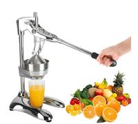 forestalk Citrus Juicer, Professional Manual Juicer with Lever, Hand Press Manual Fruit Juicer, Metal Juice Squeezer for Lemon Lime Orange Pomegranate, U Shaped Base, Stainless Steel