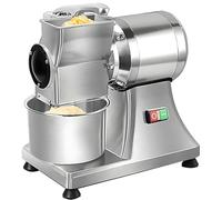 forestalk Commercial Electric Cheese Grater 0.75HP 550W, Automatic Rotary Grinder for Cheese and Chilli, 88Lb/H Shredding with Integrated Container