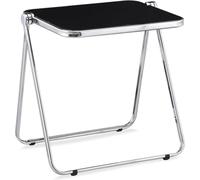 forestalk Compact Folding TV Tray Table - Acrylic Foldable Table for Home Office, Small Computer Desk for Limited Spaces, No Assembly Required