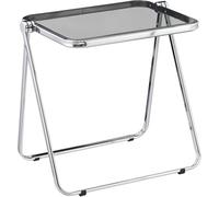 forestalk Compact Folding TV Tray Table - Acrylic Foldable Table for Home Office, Small Computer Desk for Limited Spaces, No Assembly Required