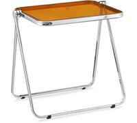 forestalk Compact Folding TV Tray Table - Acrylic Foldable Table for Home Office, Small Computer Desk for Limited Spaces, No Assembly Required