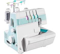 forestalk Coverstitch Serger Sewing Machine, Heavy-Duty 2-3-4 Stitch Capability with Trim Trap & Snap-On Presser Feet, Adjustable Gauge for Beginners & Professionals