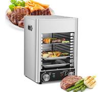 forestalk Electric Grill, Portable Indoor Countertop Smokeless Grill with 10-Minute Timer & 800℃ Temperature Control for Cooking Chicken, Beef, Pork, and Vegetables