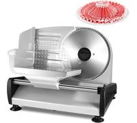forestalk Electric Meat Slicer, 200W Home Meat Planer with Adjustable Thickness 1-15mm, 190mm Blade, Ideal for Slicing Various Meats