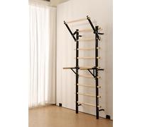 forestalk Swedish Ladder Wall Gym - Adjustable Pull Up and Dip Station, Solid Pine Construction for Home Fitness, Suitable for Adults and Kids