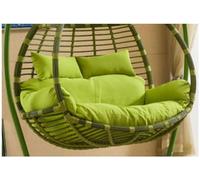 forestalk Thicken Hanging Chair Cushion Replacement Egg Chair Cushions Double, 2 Seater Wicker Rattan Swing Cushion For Outdoor Garden, Waterproof Hanging Hammock Chair Cushion(Color:Green)
