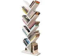 forestalk Tree Bookshelf, Multi Layer Storage Rack for Living Room, Office, Bedroom. Sturdy High Density Wood Frame Holds 50kg. Compact Vertical Design Maximizes Space.