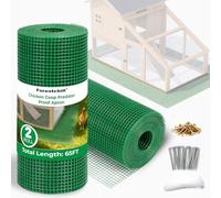 Forestchill Chicken Coop Predator Apron, 2 Rolls Chicken Wire Mesh Bottom Barrier, Total 11 5/8" x 65 ft, Protect Your Coop from Digging Predators, Easy Cut to Fit