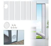 Forestchill Portable Air Conditioner Sliding Door Kit for 5.9" Diameter Exhaust Hose, Universal Sliding Door AC Vent Kit, Adjustable Length Sealing Panels Up to 90 inches for Mobile A/C