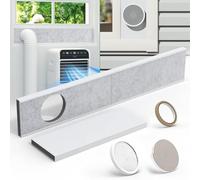 Forestchill Portable Air Conditioner Window Vent Kit with Insulation Foam Panels, Adjustable AC Vent Seal Kit with Mesh Guard for 5.9" Diameter Hose, Insulates Heat & Reduces Noise from Outside